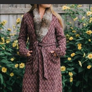 Club Monaco coat with faux fur collar